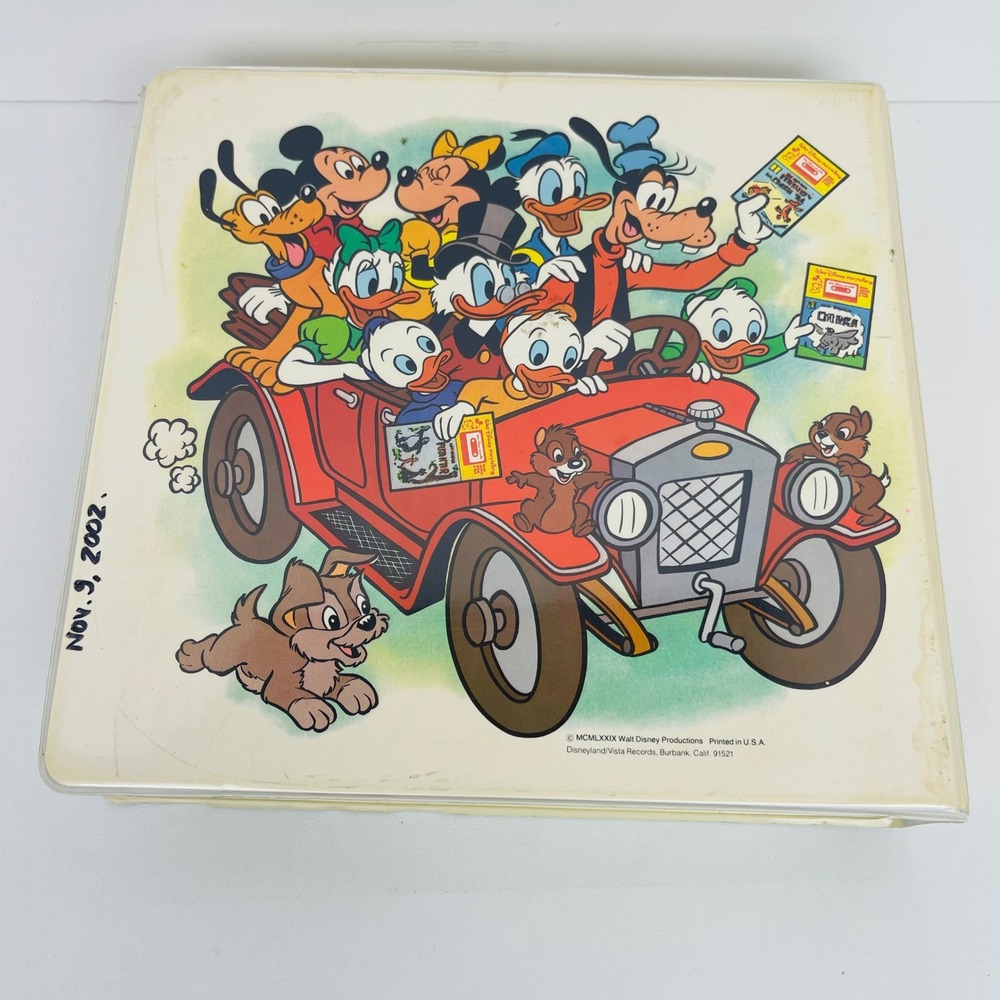 Walt Disney Storyteller Book and Cassette Set Vintage Binder Collection Fair